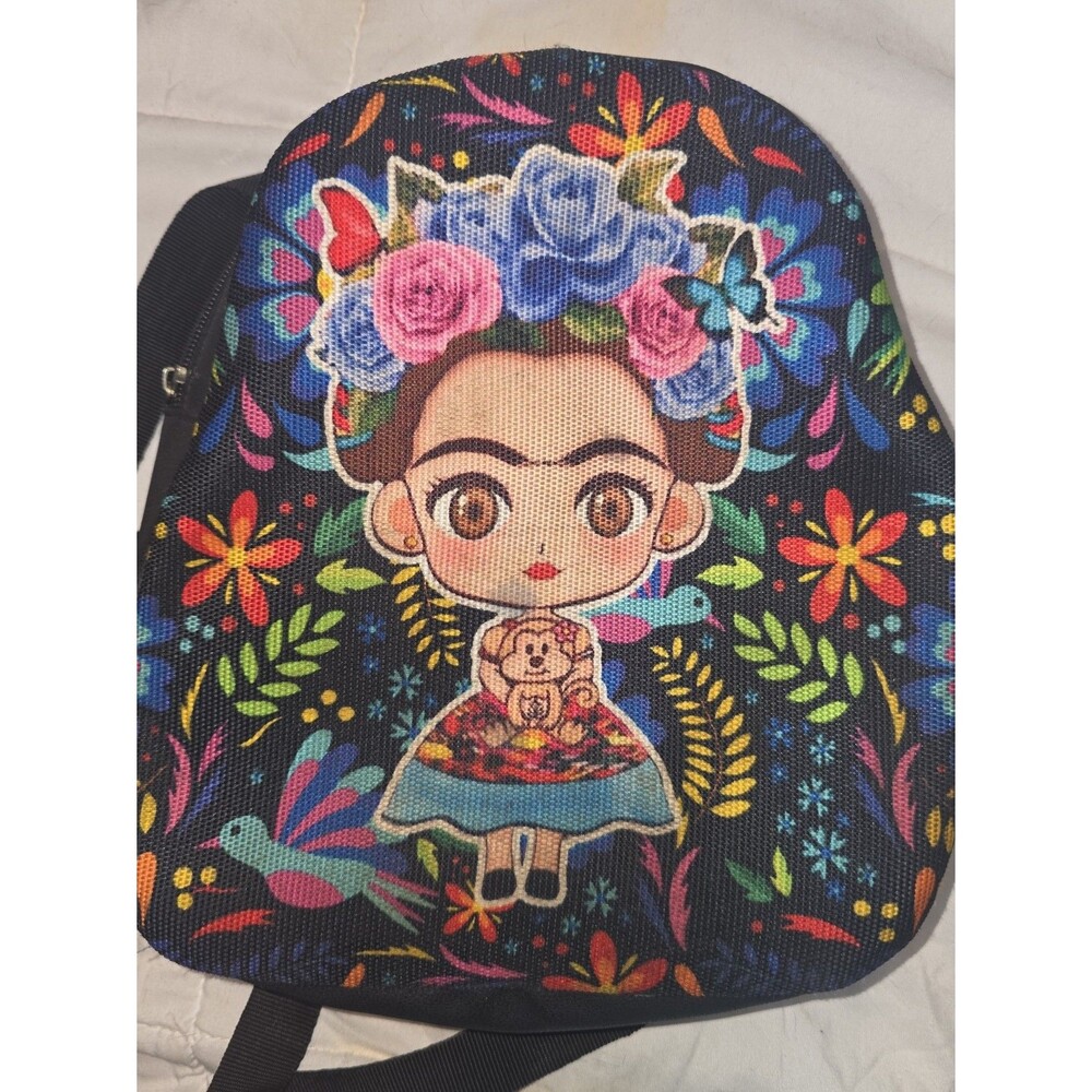 Cartoon Frida Kahlo mini backpack purse bookbag bag tote!